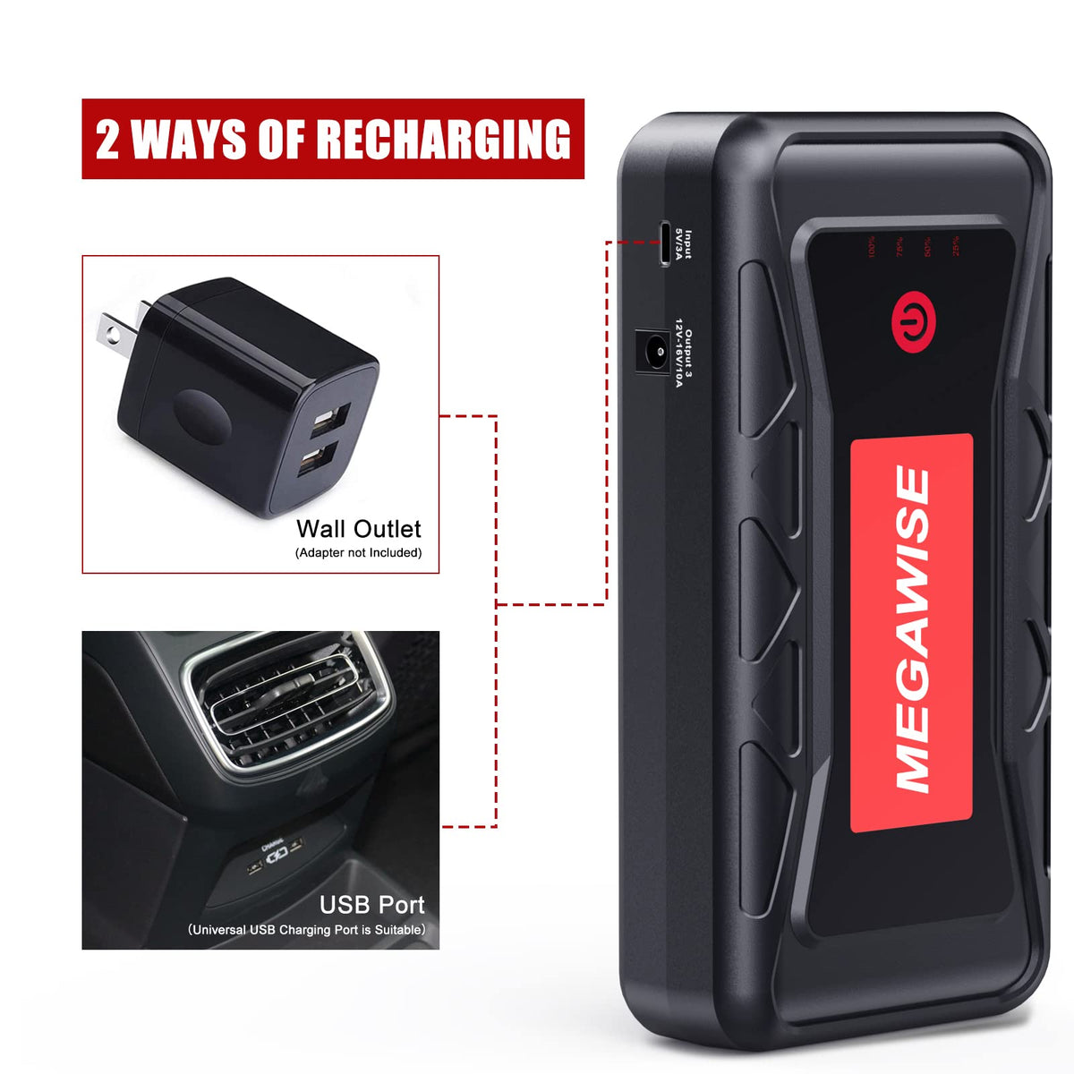 12V Jump Starter for 8.0L Gas/6.5L Diesel Engines H1642