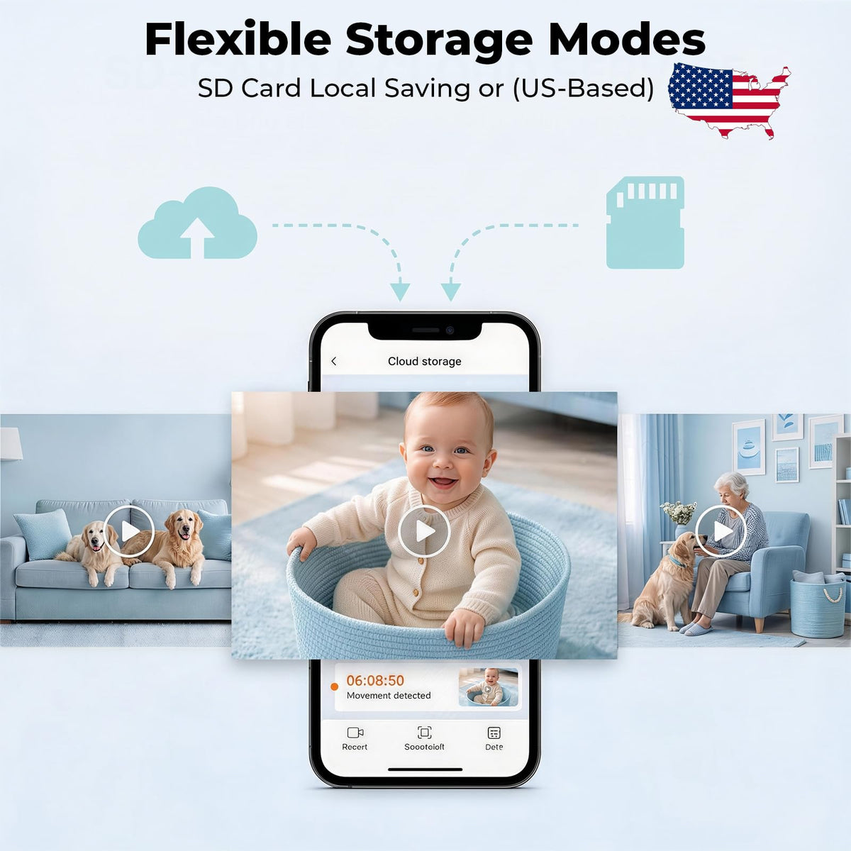 Indoor Camera 5G&2.4G WiFi 360° Pan/Tilt 2-Pack F349326