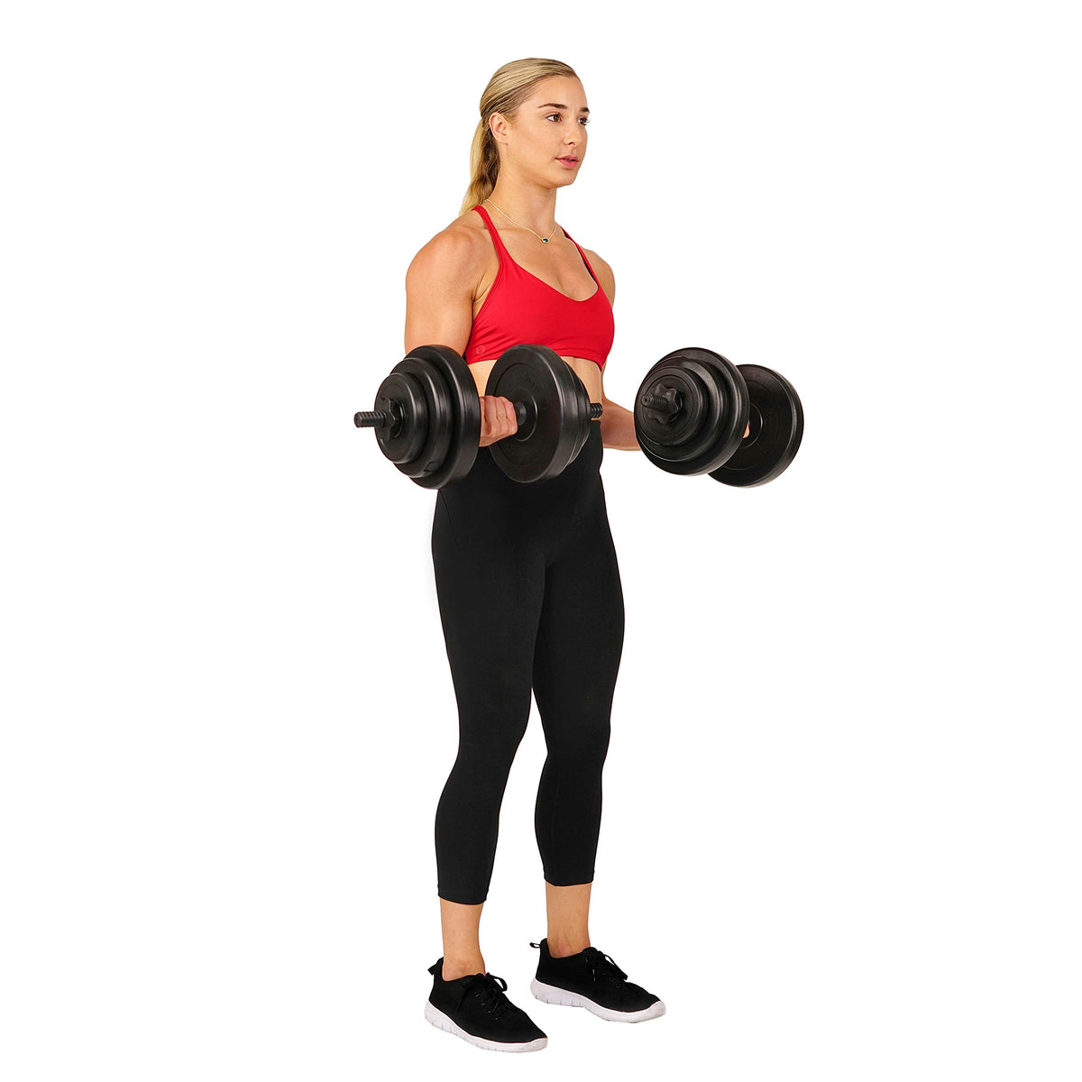 40 Lb Vinyl Dumbbell Set Hand Weights J59975