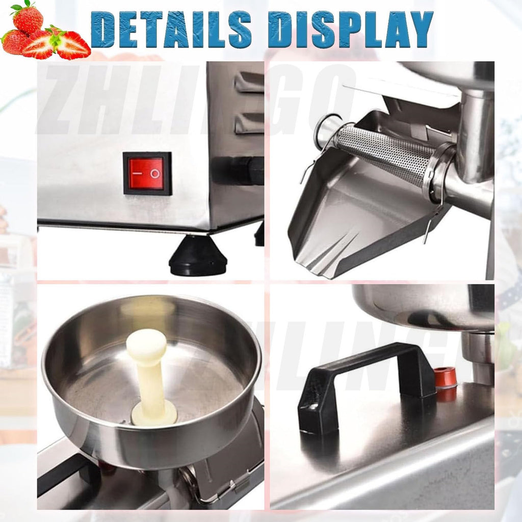 Electric Tomato Strainer Machine 330 lbs/hr 450W Stainless Steel E787123