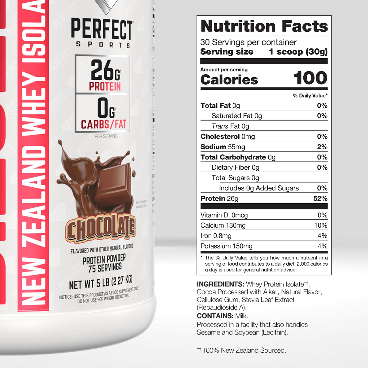 Milk Chocolate Whey Protein Isolate 5 lb M2048