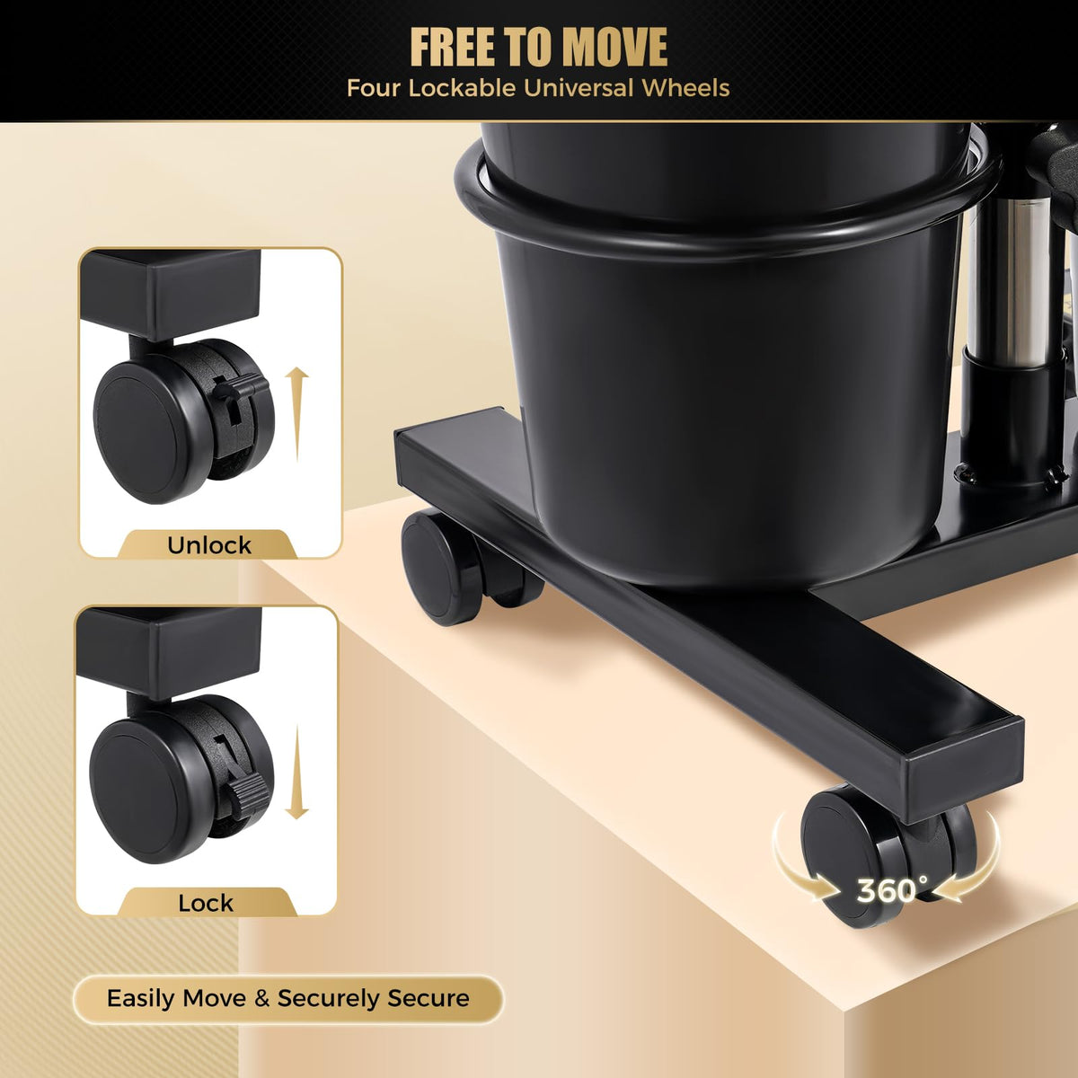 Portable Shampoo Bowl with Electric Pump, Adjustable Height, 2 Buckets, Black Z2048