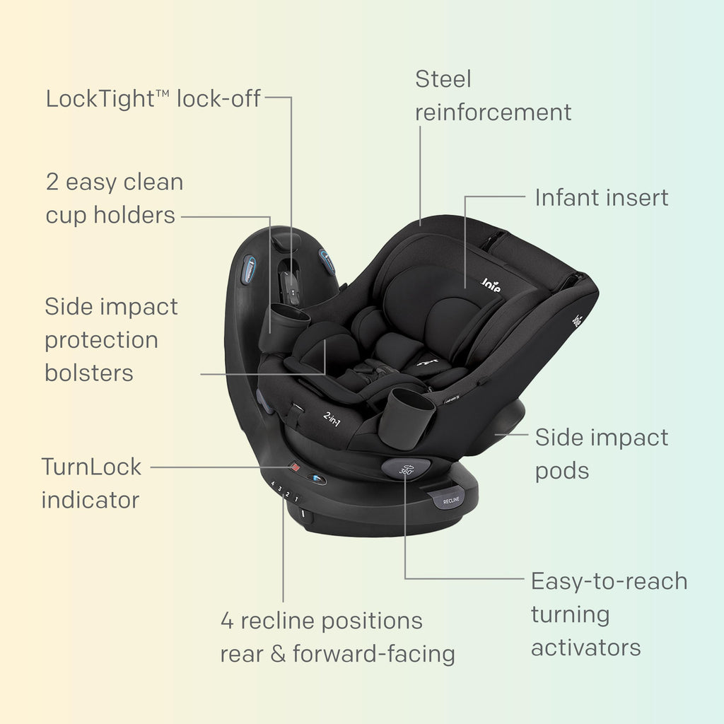 2-in-1 Rotating Convertible Car Seat N64303