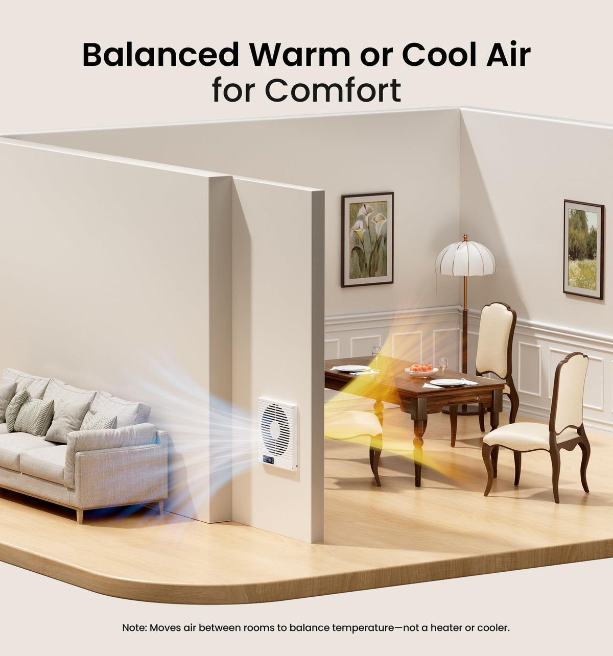 8" Room to Room Ventilation Fan with Remote W44261