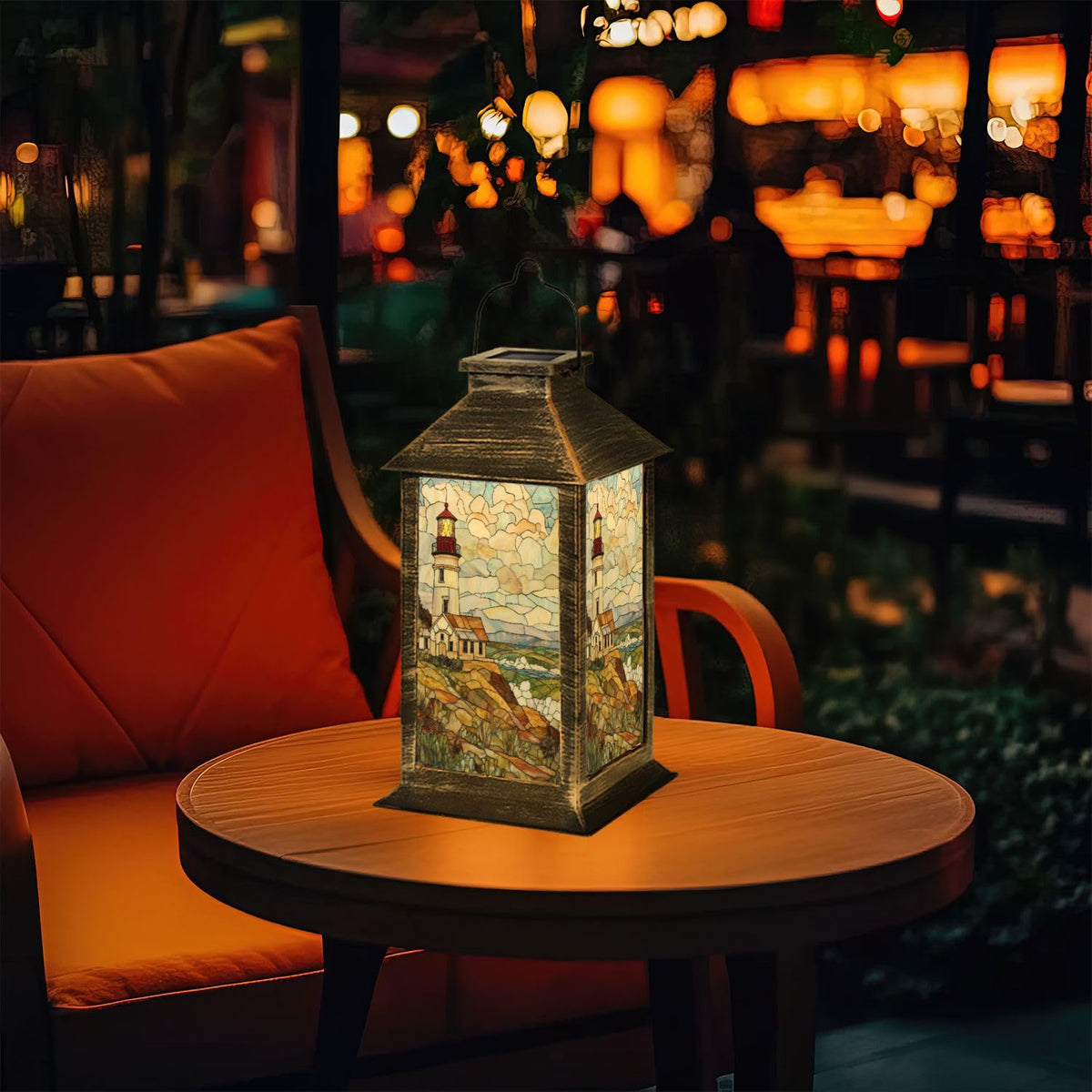 Solar Powered Outdoor Waterproof Hanging Lantern 1 Pack L5475