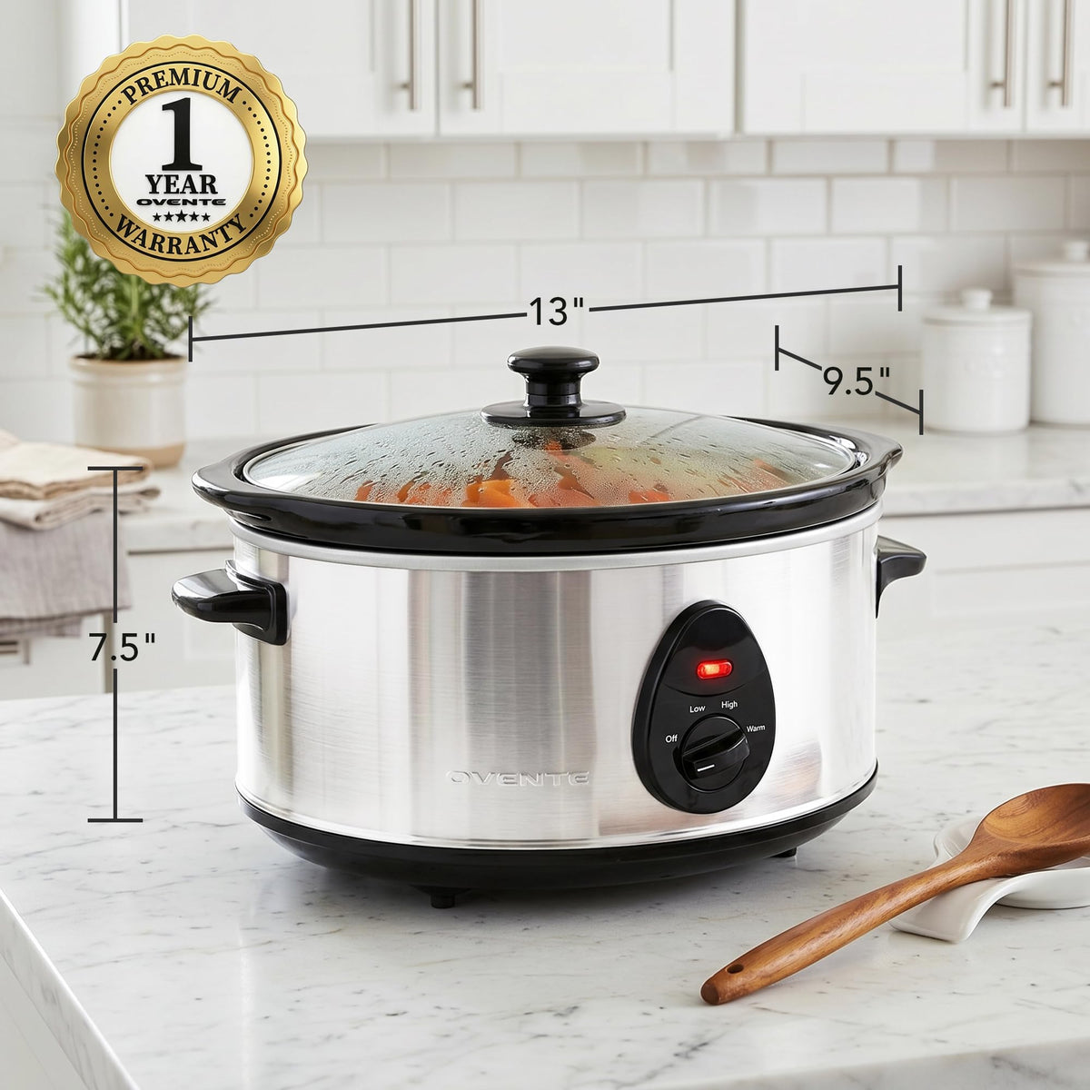 3.7 Qt Electric Slow Cooker F21162