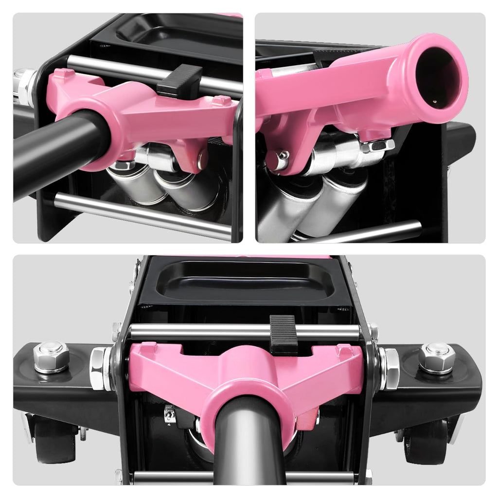 Low Profile Hydraulic Trolley Floor Jack 3 Ton Pink Z3708