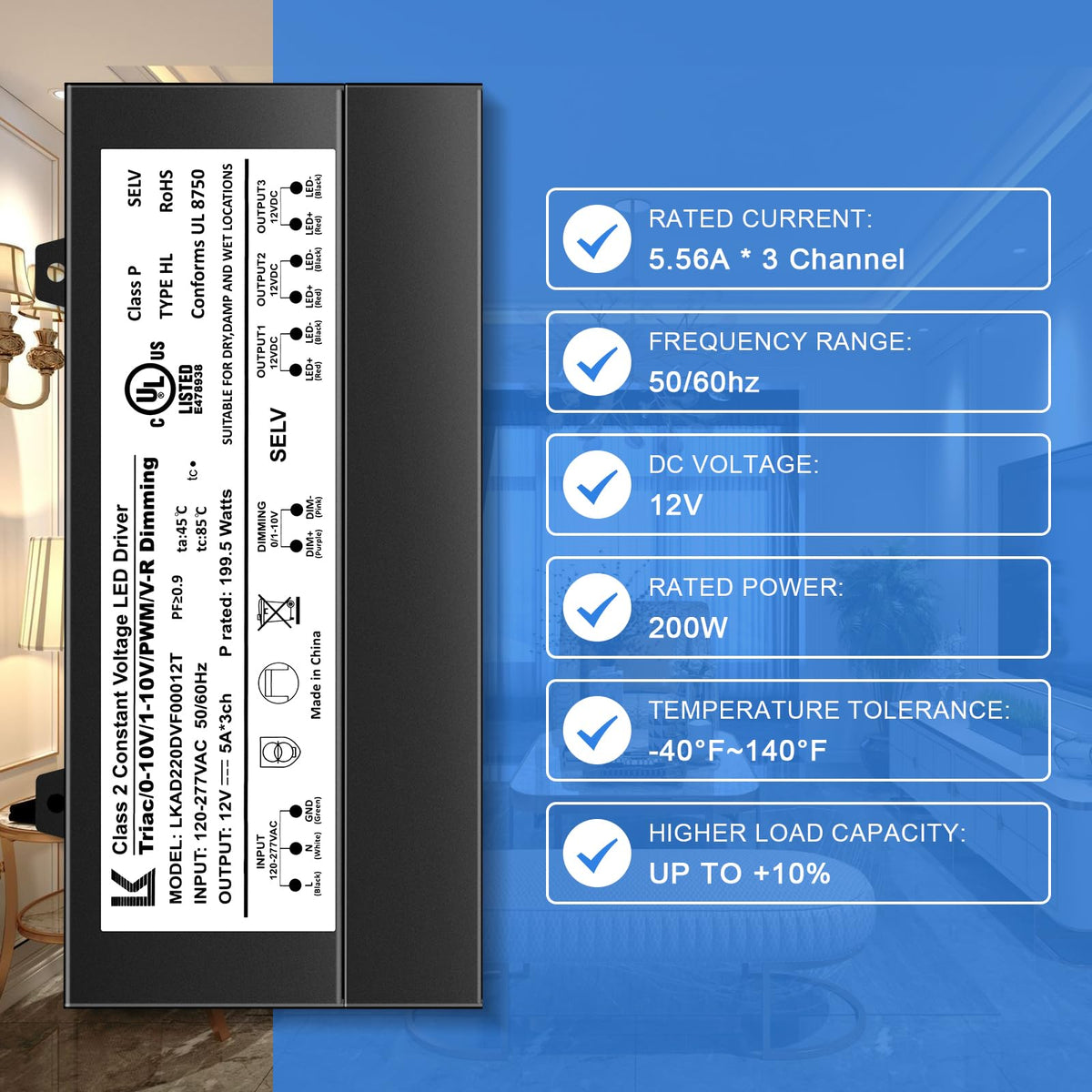 12V 200W Dimmable LED Driver C2373