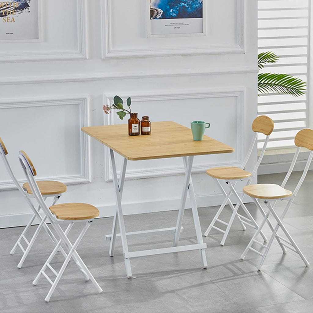 Black 18 Inch Folding Stool with Backrest and Footrest Q133