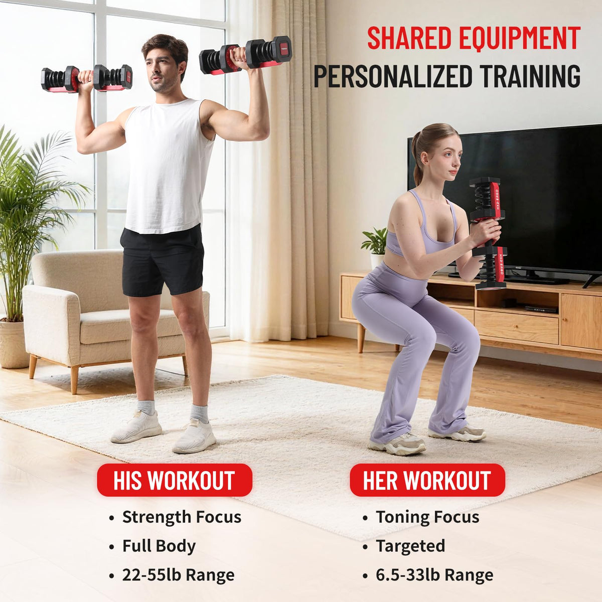 15 in 1 Adjustable Dumbbell Weight T349