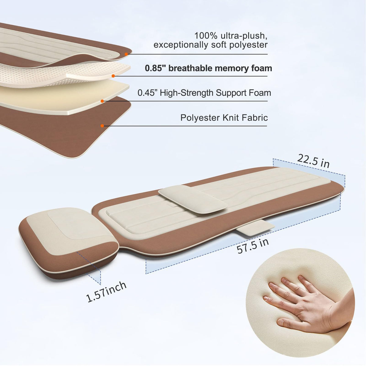 Full Body Massage Mat with 3 Heating Zones A932330