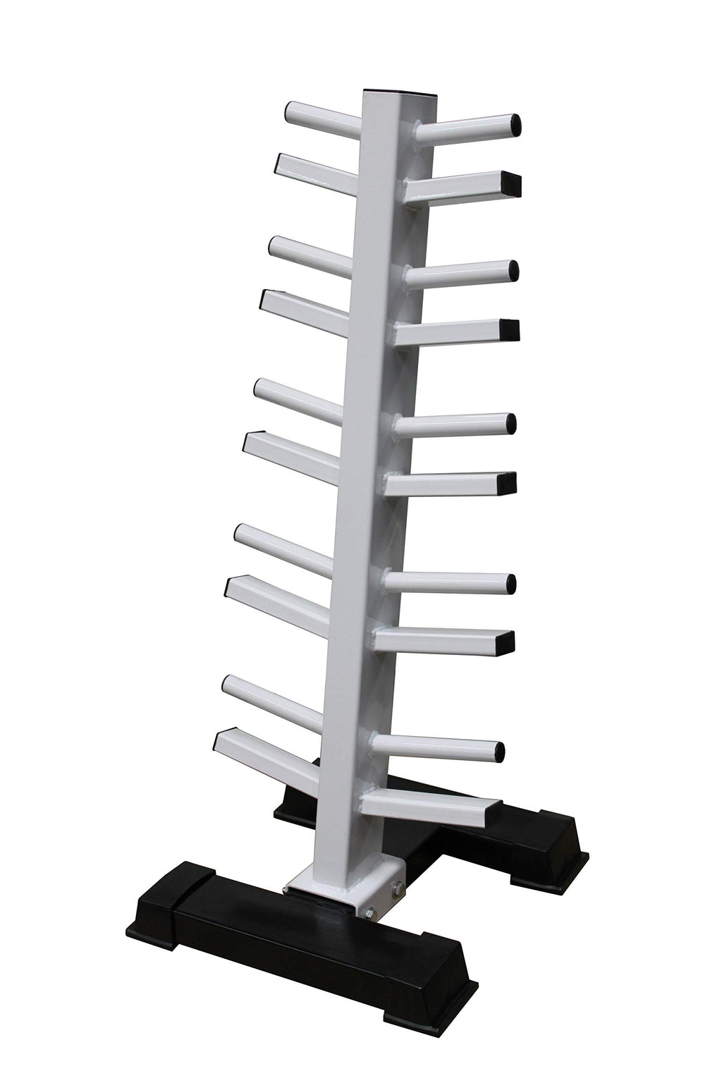 Neoprene Dumbbell Set with White Vertical Dumbbell Rack C387