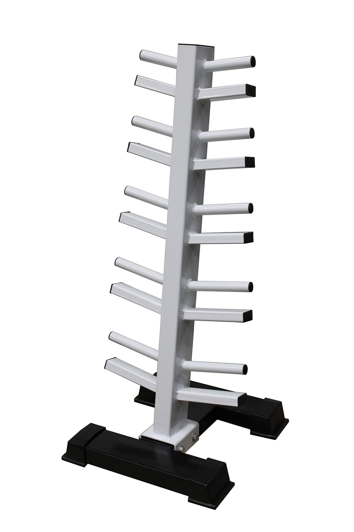 Neoprene Dumbbell Set with White Vertical Dumbbell Rack C387