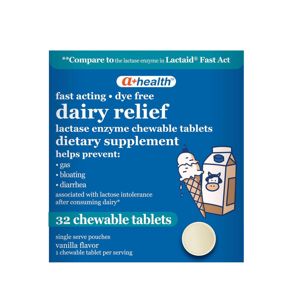 Lactase Enzyme Chewable Tablets 32 Count W119730