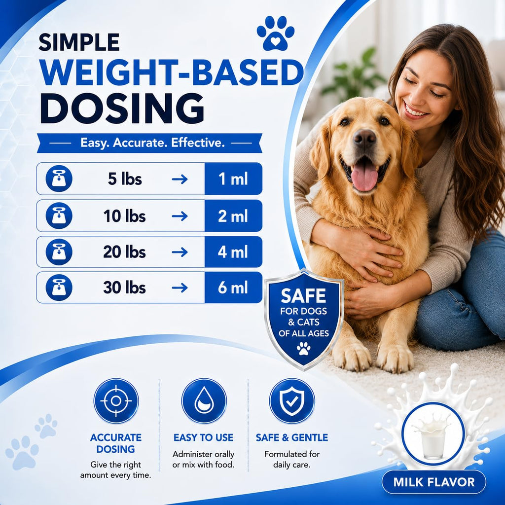 Milk Flavor Dewormer for Cats & Dogs 120ml with Dropper K740