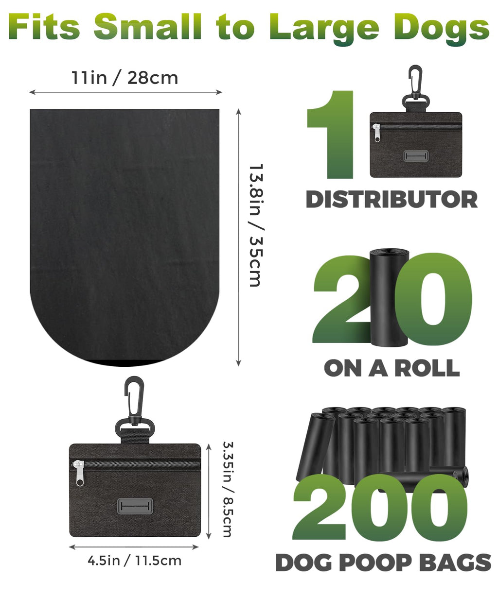 200 Pack Dog Poop Bags Rolls with Dispenser Q35821