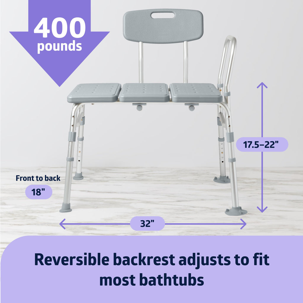 Adjustable Transfer Bench with Slip-resistant Feet S27772