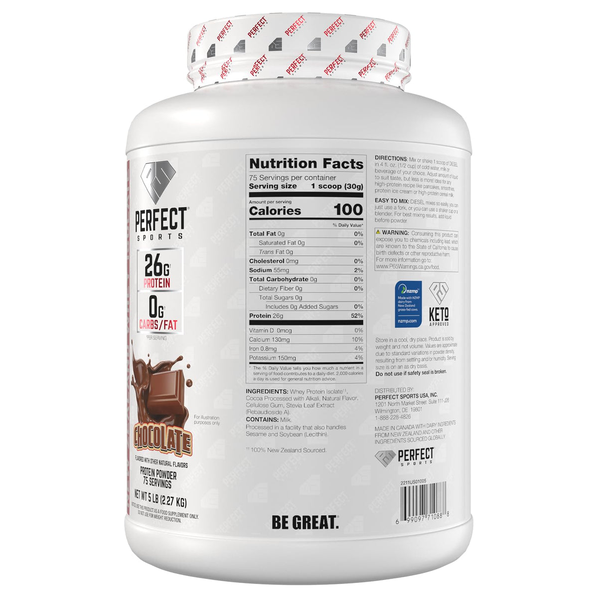 Milk Chocolate Whey Protein Isolate 5 lb M2048