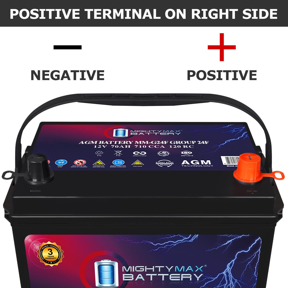 12V 70Ah AGM Replacement Battery G98079