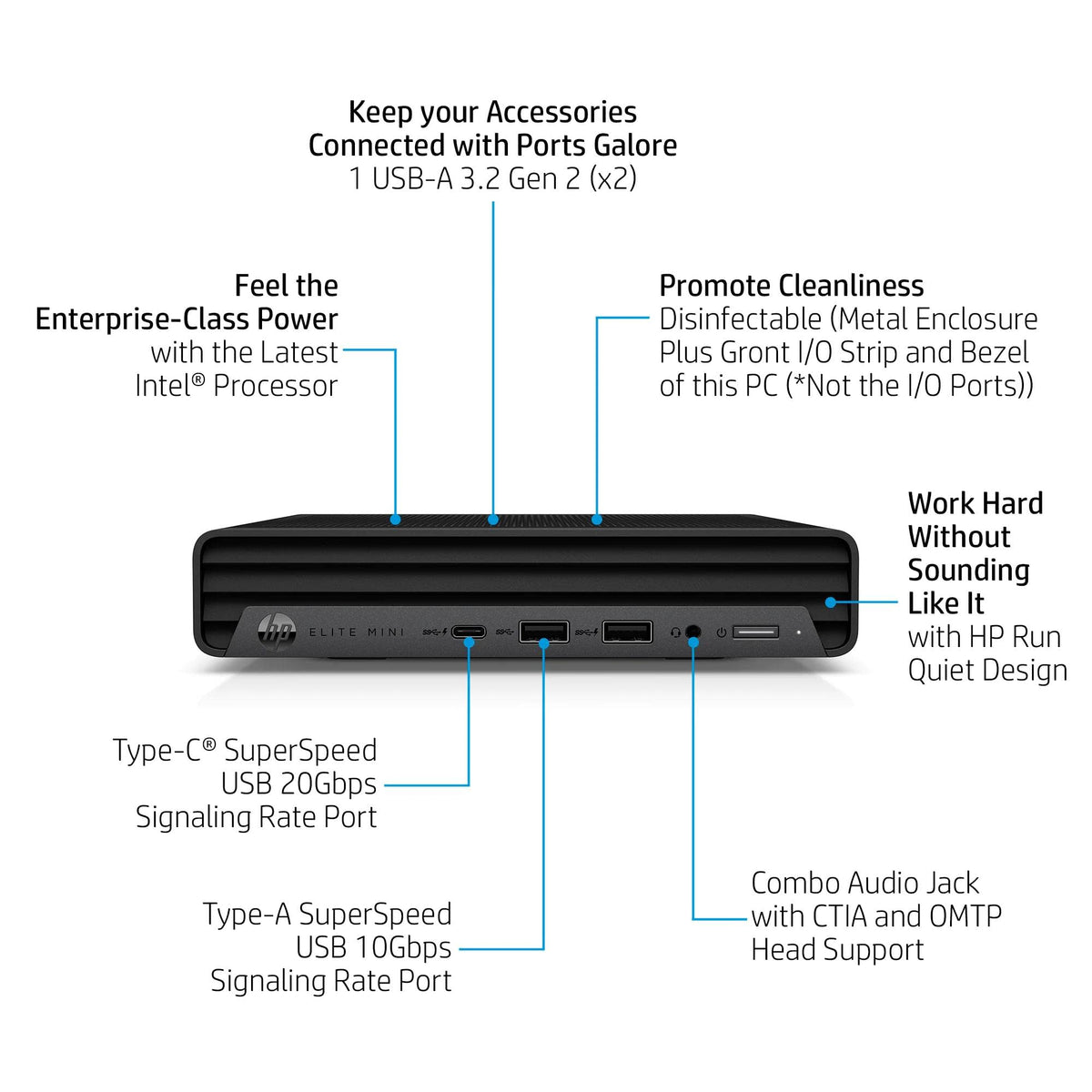 Mini PC Desktop Computer, Intel Core i5-14500, 16GB DDR5 RAM, 512GB SSD, Keyboard & Mouse Included, Windows 11 Pro B36182