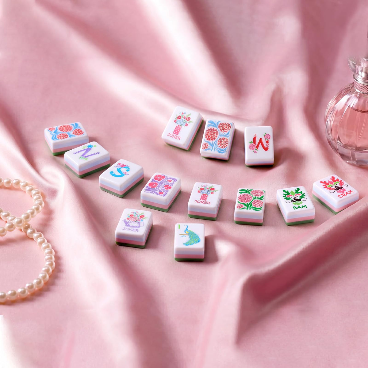 160 Acrylic Engraved Mahjong Tile Set A234770