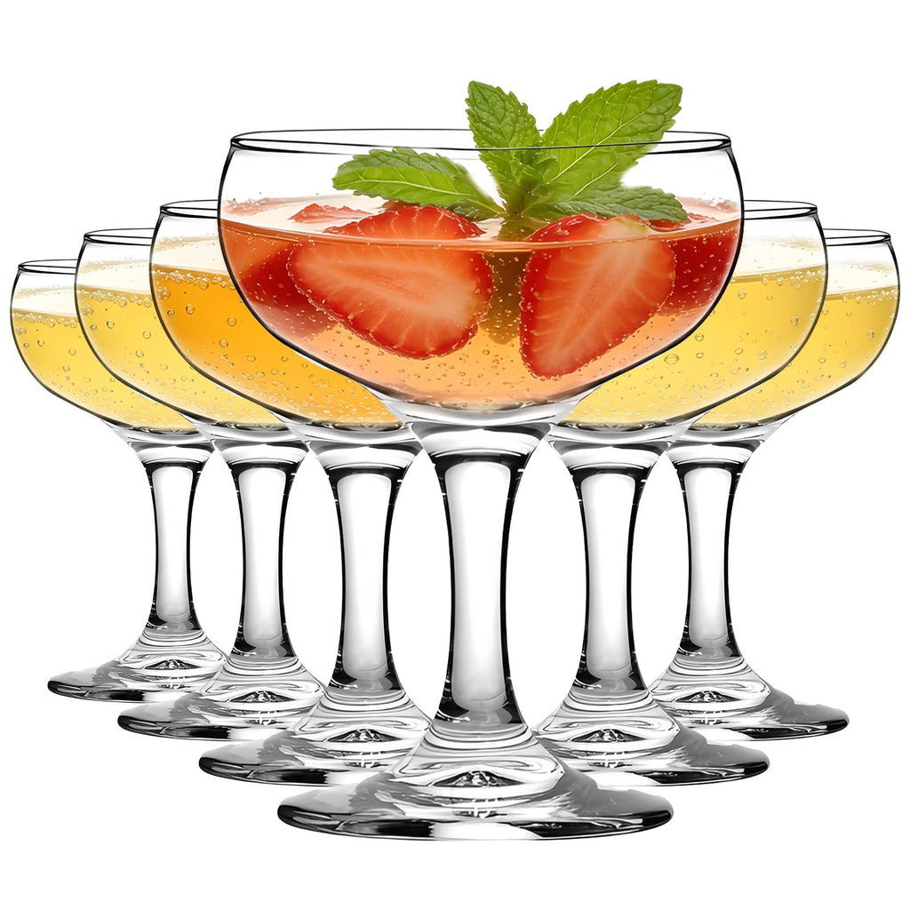 Clear 5.07 oz Stemmed Cocktail Glasses Set of 6 E946