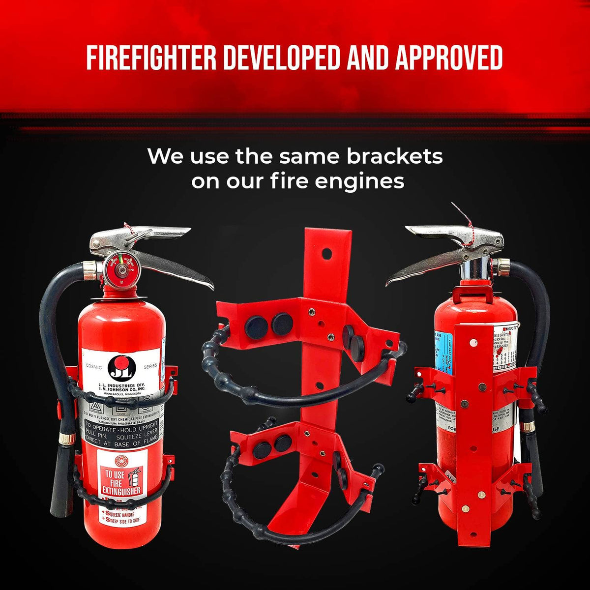 Heavy Duty Wall Mount Fire Extinguisher Bracket for 2.5 lb & 5 lb, Pack of 2 T711339