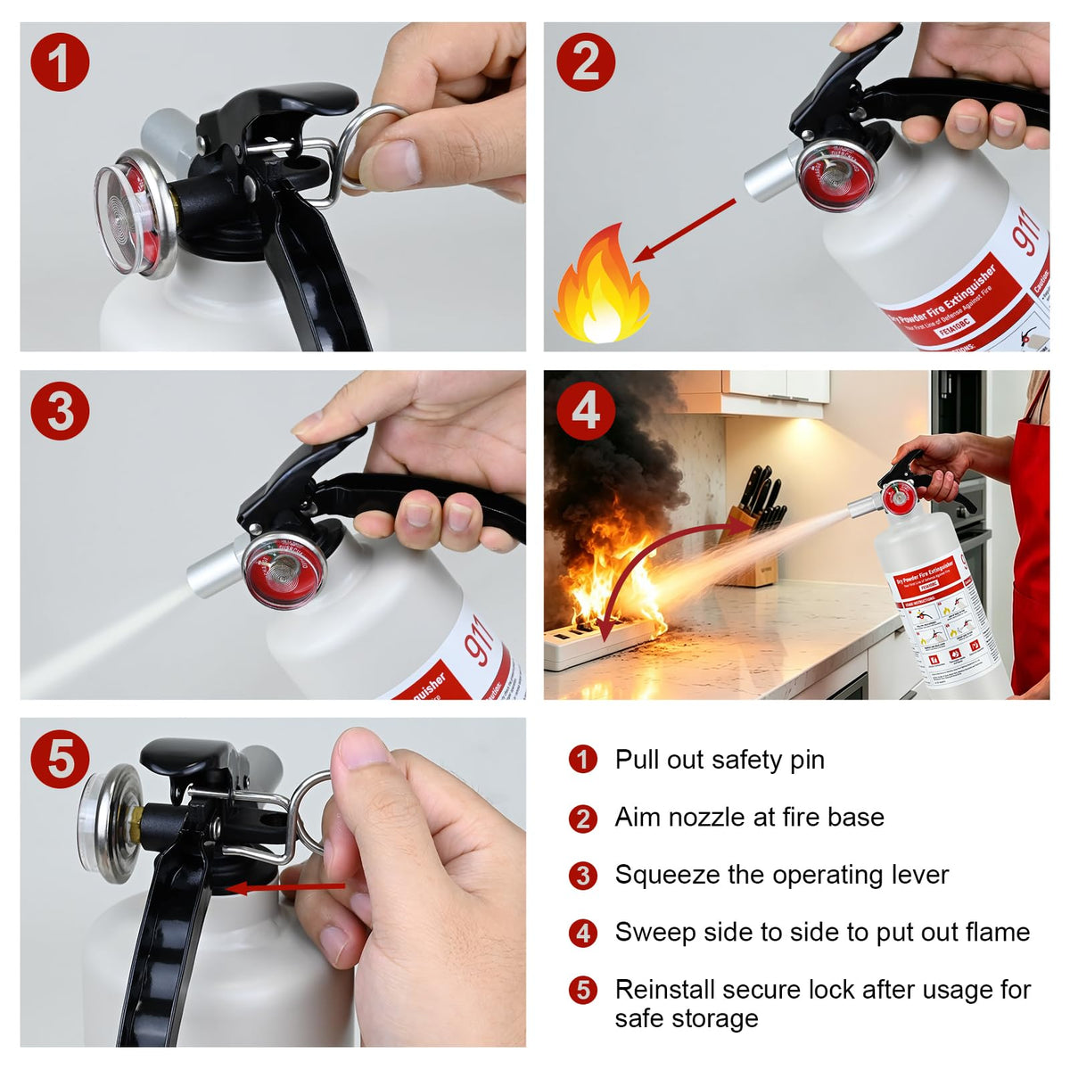 2.5 lb ABC Dry Chemical Fire Extinguisher V6244
