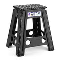 Black 1 Pack Folding Plastic Step Stool Y34533