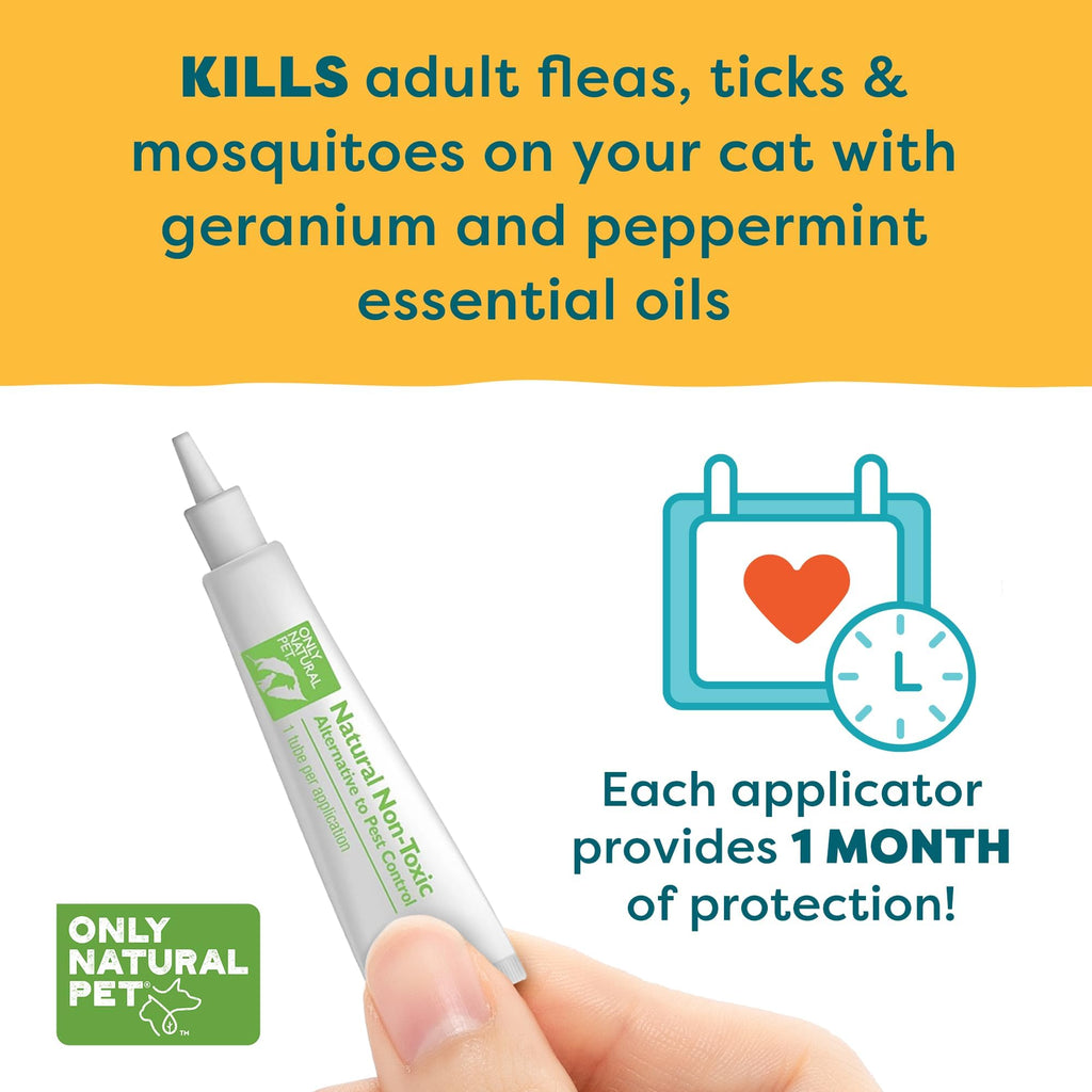 Natural Flea and Tick Prevention for Cats Squeeze-On Drops L1668