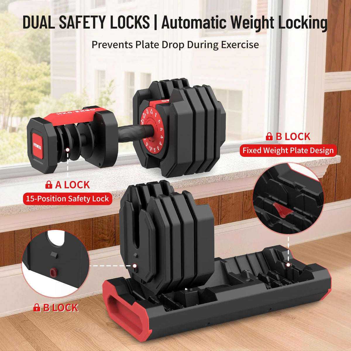 15 in 1 Adjustable Dumbbell Weight T349