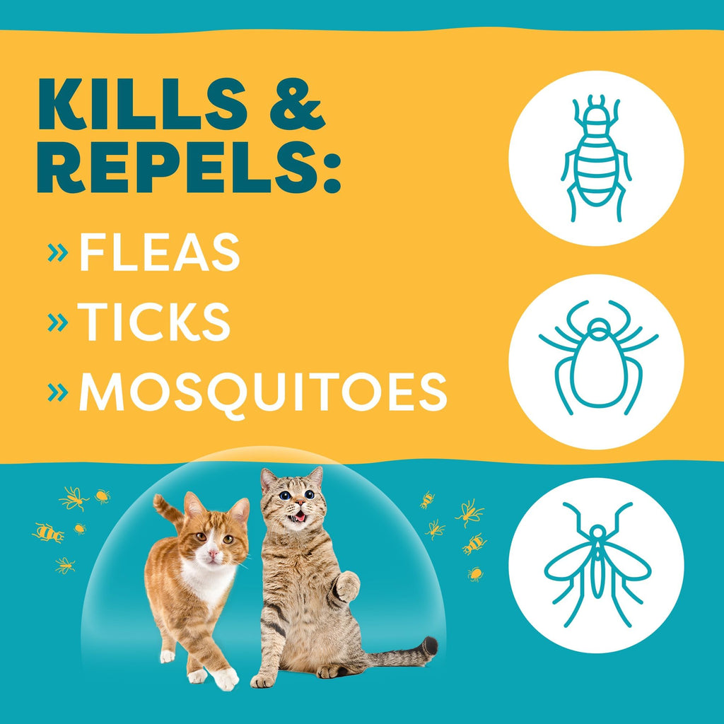Natural Flea and Tick Prevention for Cats Squeeze-On Drops L1668