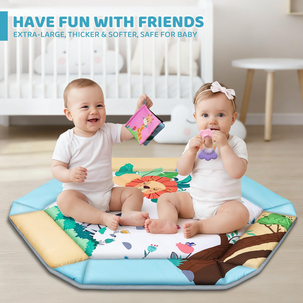 8-in-1 Tummy Time Play Mat & Ball Pit with 6 Toys D917