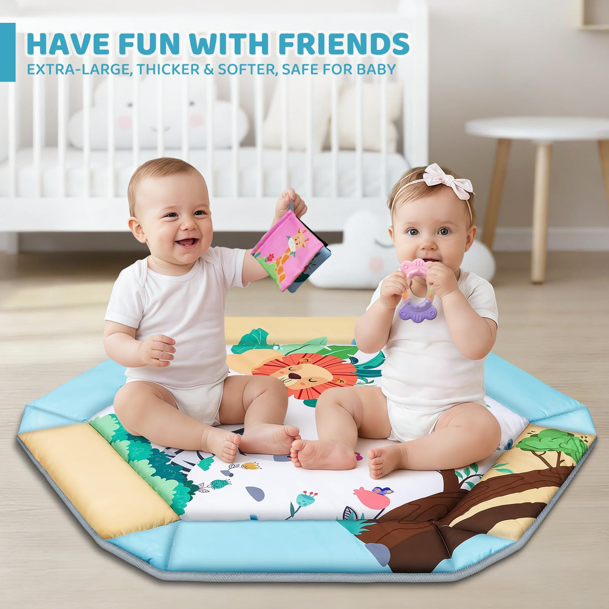 8-in-1 Tummy Time Play Mat & Ball Pit with 6 Toys D917