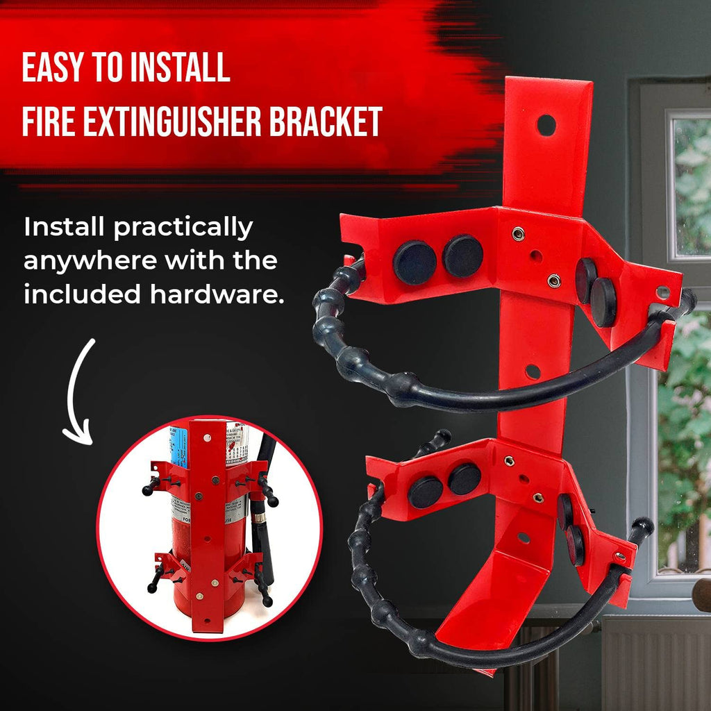 Heavy Duty Wall Mount Fire Extinguisher Bracket for 2.5 lb & 5 lb, Pack of 2 T711339
