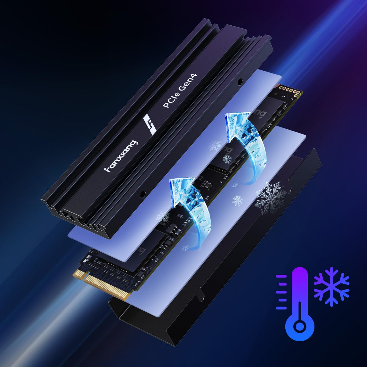 1TB NVMe M.2 PCIe Gen 4 Internal SSD with Heatsink K1120