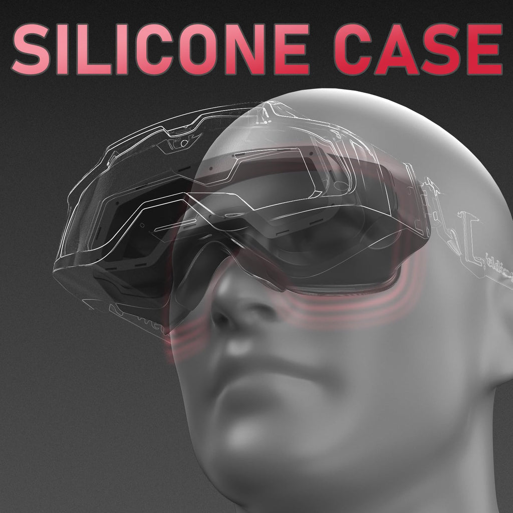 Auto-Darkening Welding Goggles with LED Light and Face Shield F988976