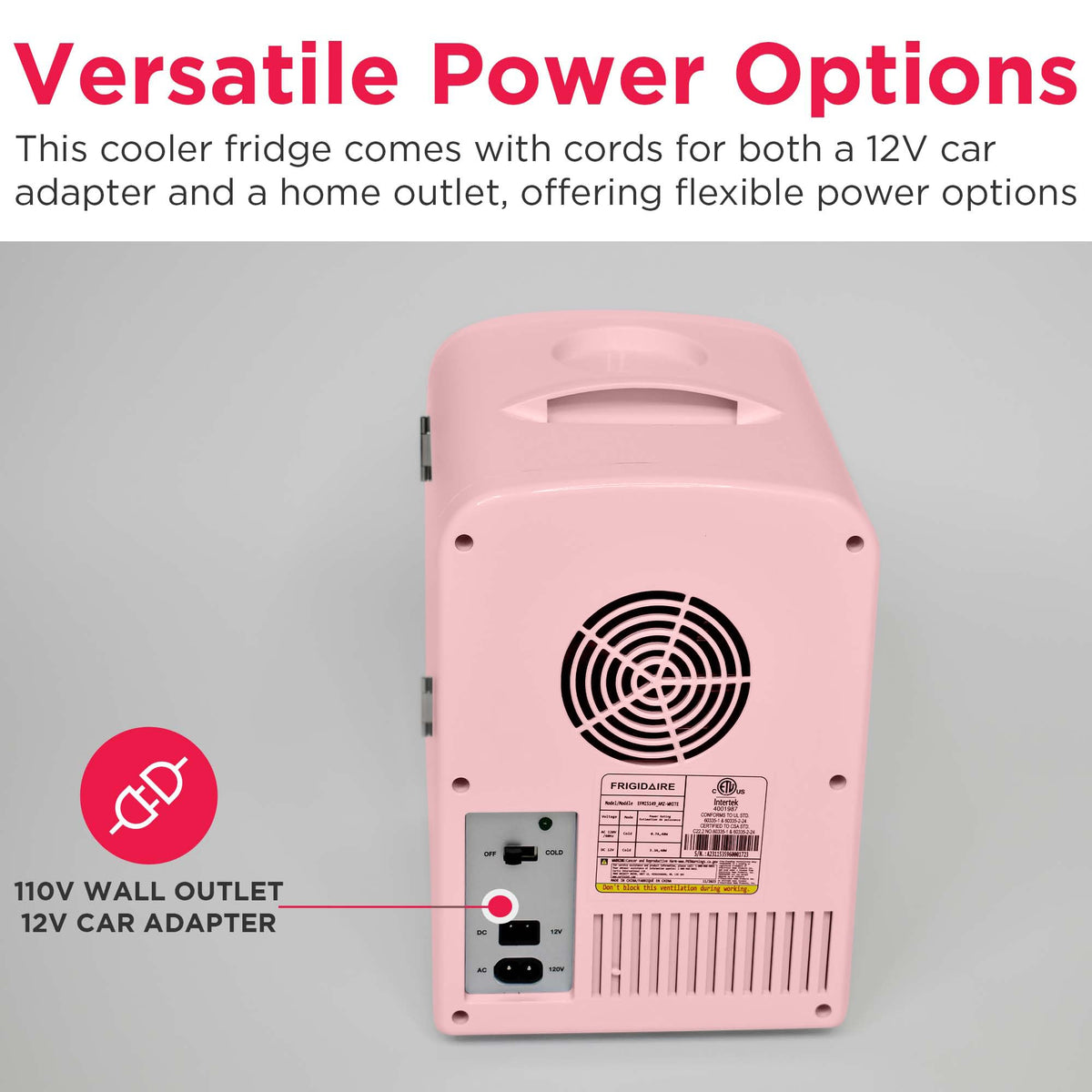 Mini Portable Compact Personal Fridge, 4 Liter Capacity, Pink D91241