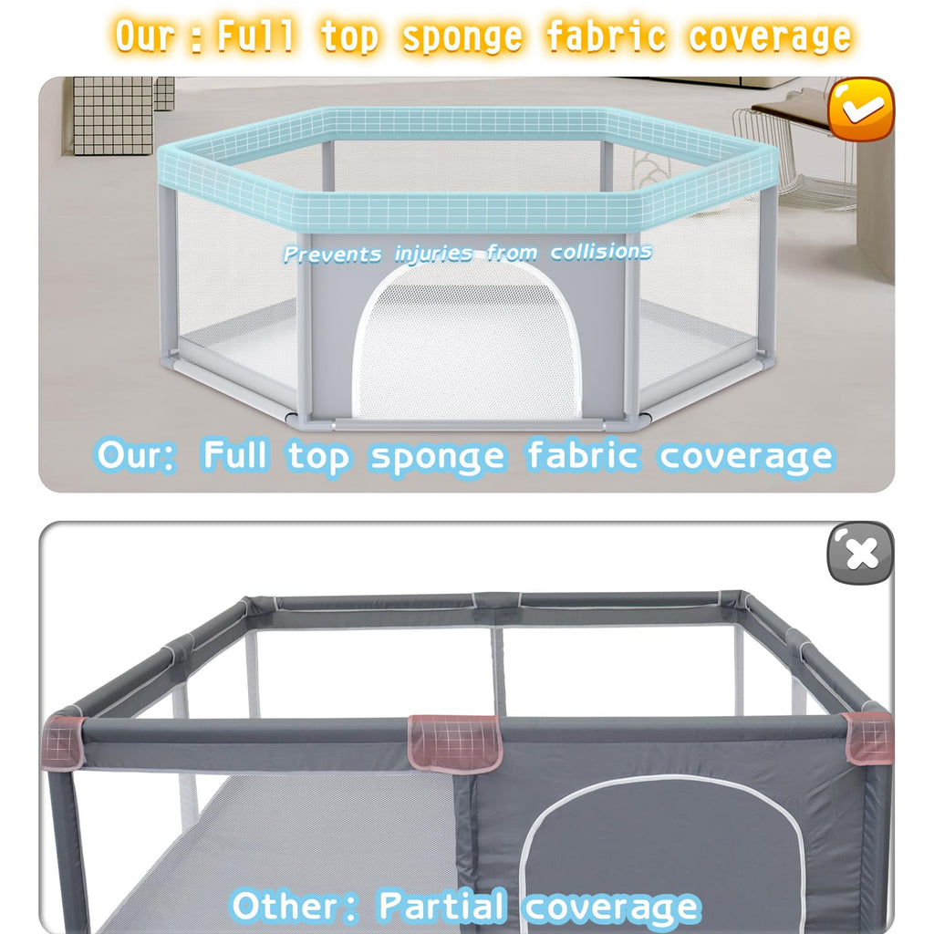 65x65 Inch Hexagonal Baby Playpen V9941
