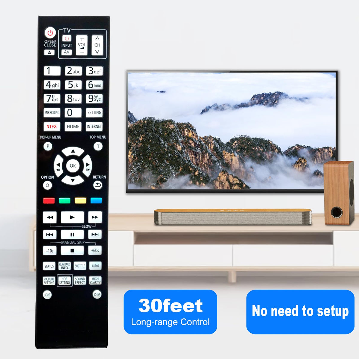 Replace Remote Control for 4K Blu-ray Player T61080