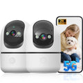 Indoor Camera 5G&2.4G WiFi 360° Pan/Tilt 2-Pack F349326