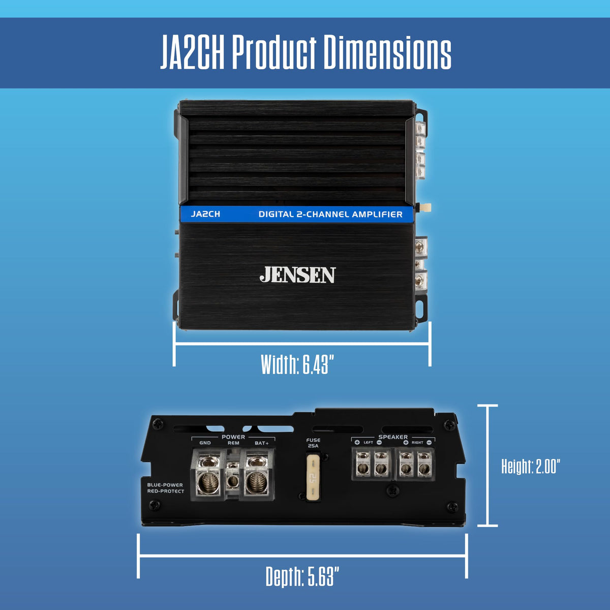 2-Channel Class-D Car Amplifier 600W Peak H319628