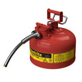Red Galvanized Steel Gasoline Safety Can D467