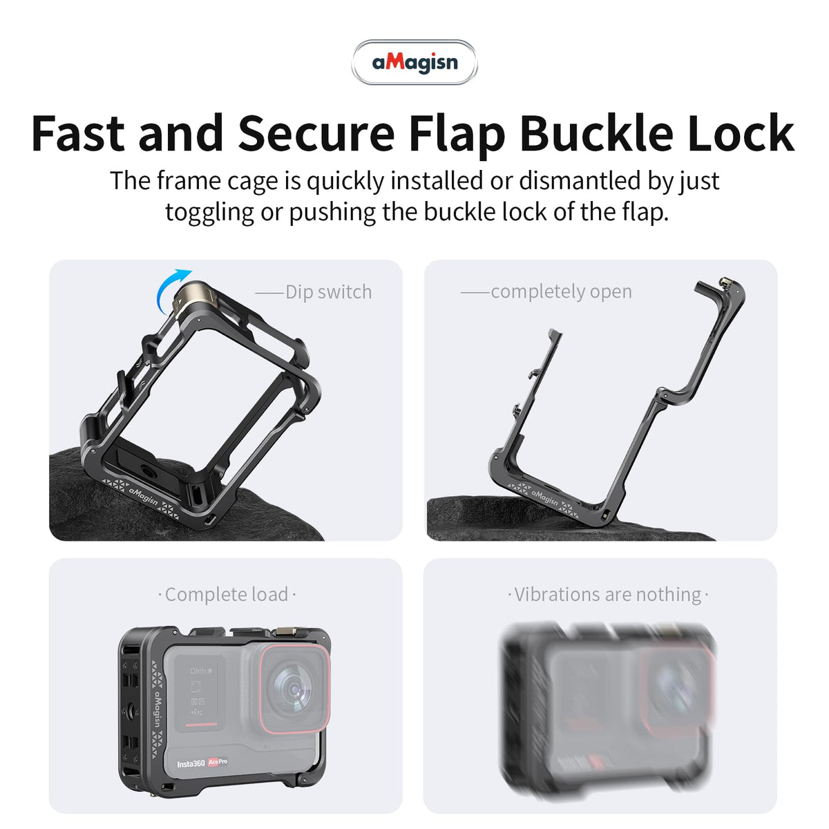 Aluminum Metal Frame Cage Case Bag with Silicone Lens Cap Screen Protector Camera Accessories Kit C354254
