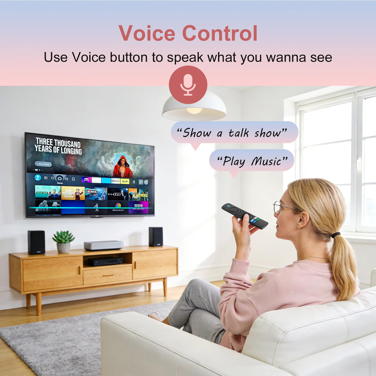 Replacement Remote for Fire TV Stick and Smart TVs with Voice D13318