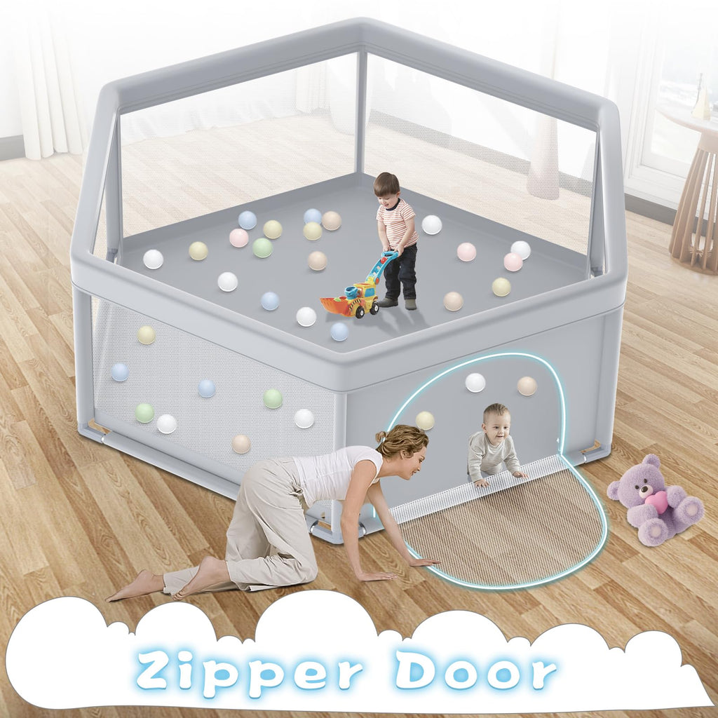 65x65 Inch Hexagonal Baby Playpen V9941