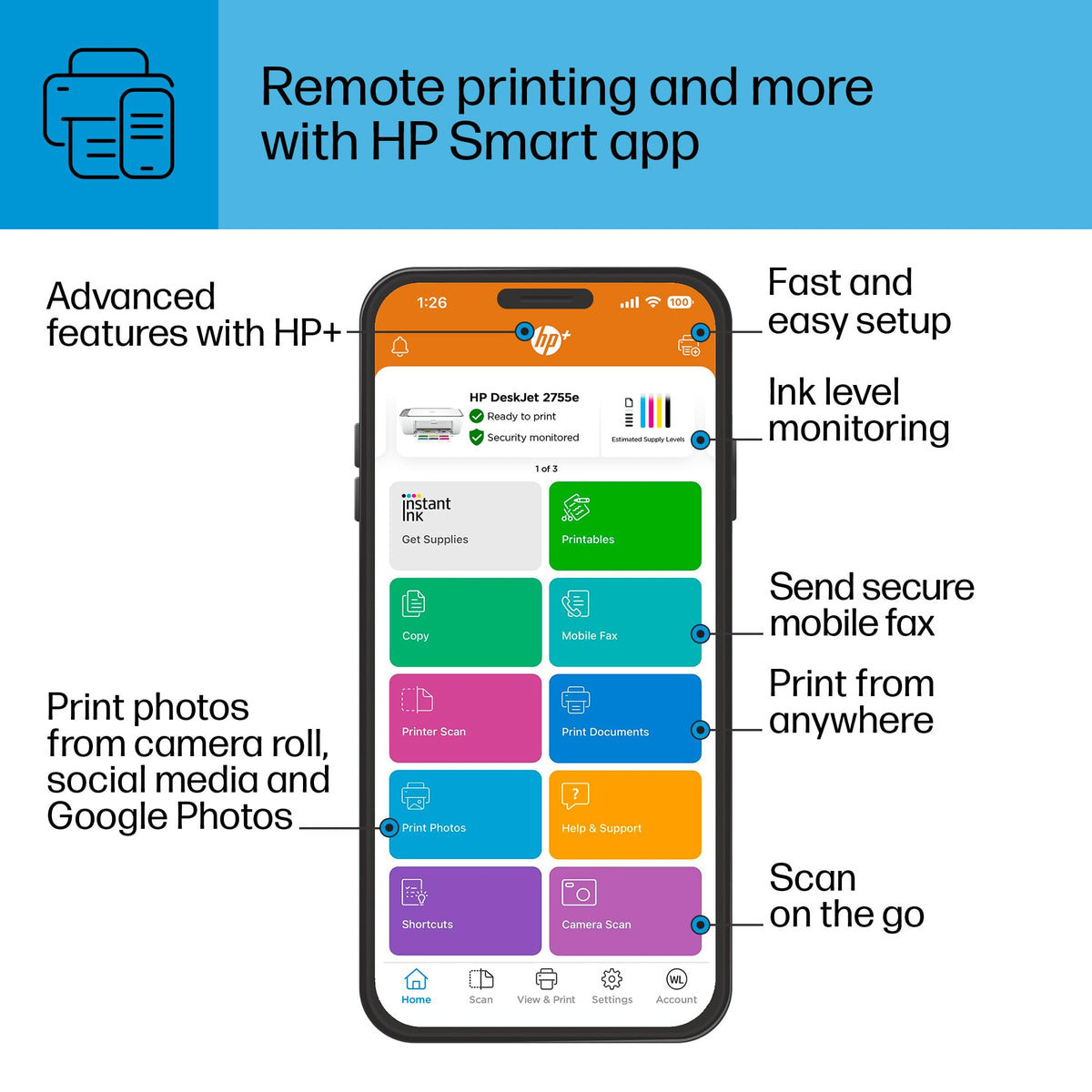 Wireless Color Inkjet Printer M3689