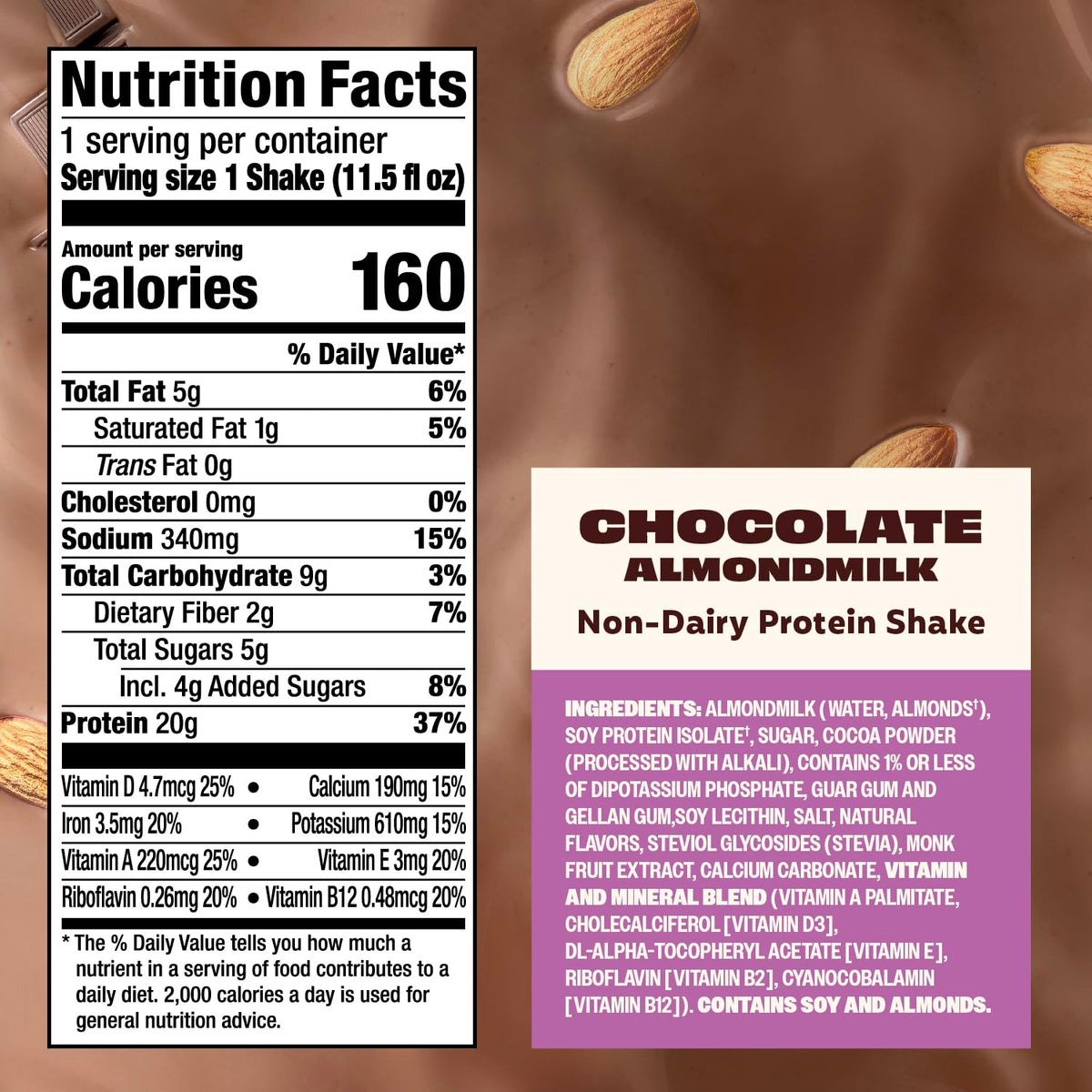 Chocolate Almondmilk Protein Shake 12 Pack B431863