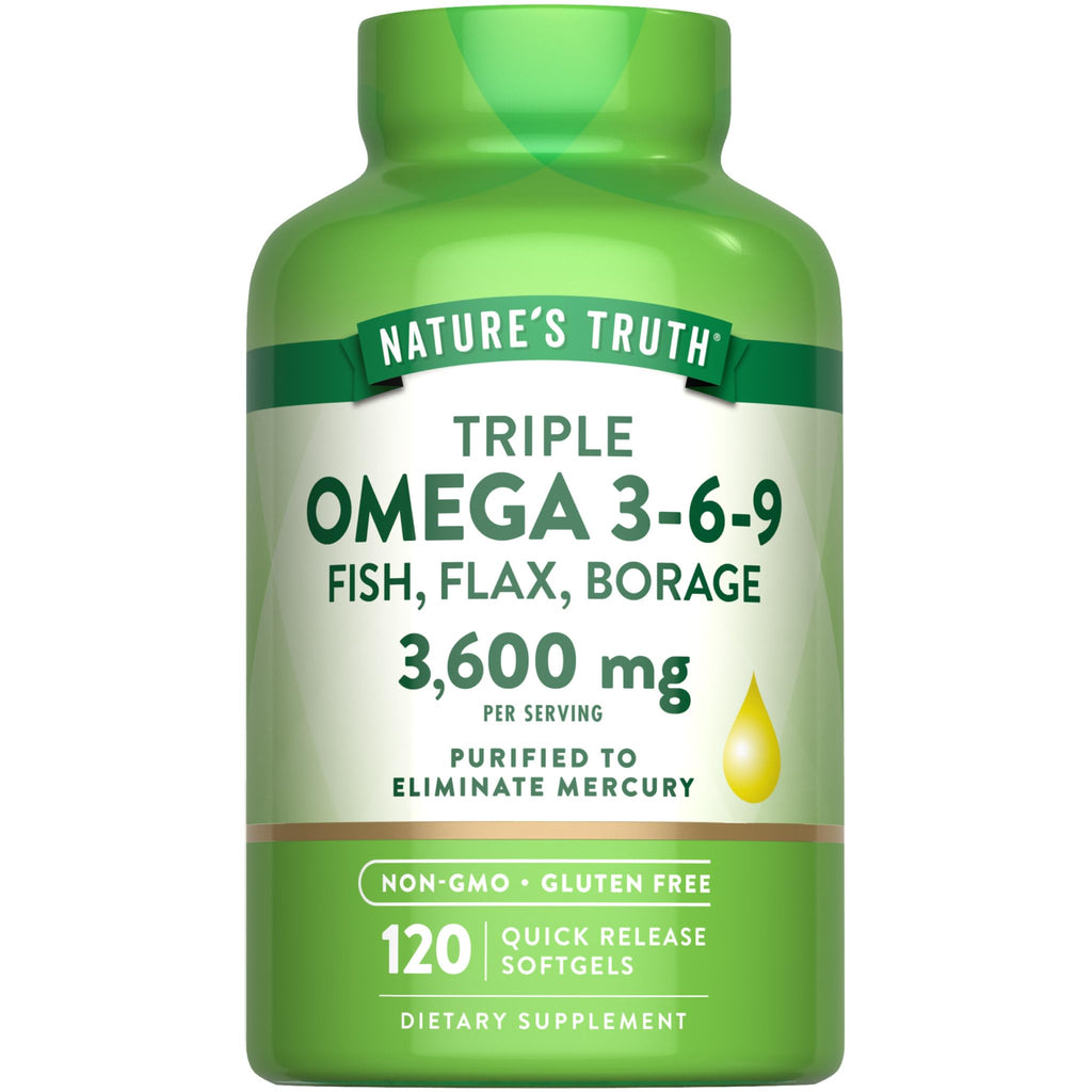 Omega 3-6-9 Softgels 3600mg 120 Count A524