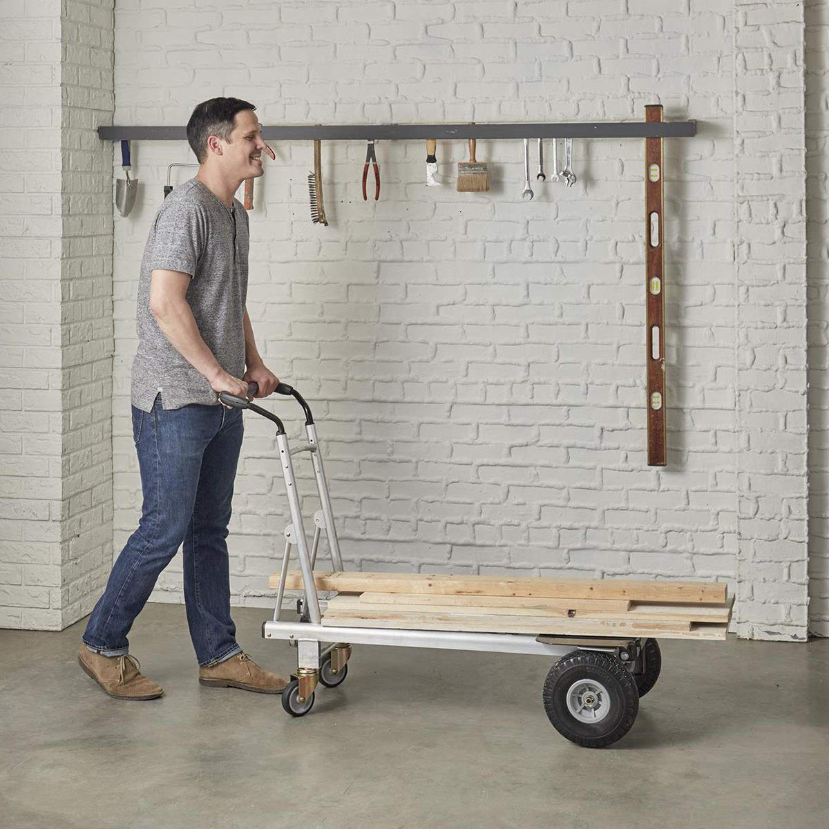 3 in 1 Aluminium Hand Truck with Flat-Free Wheels X405069